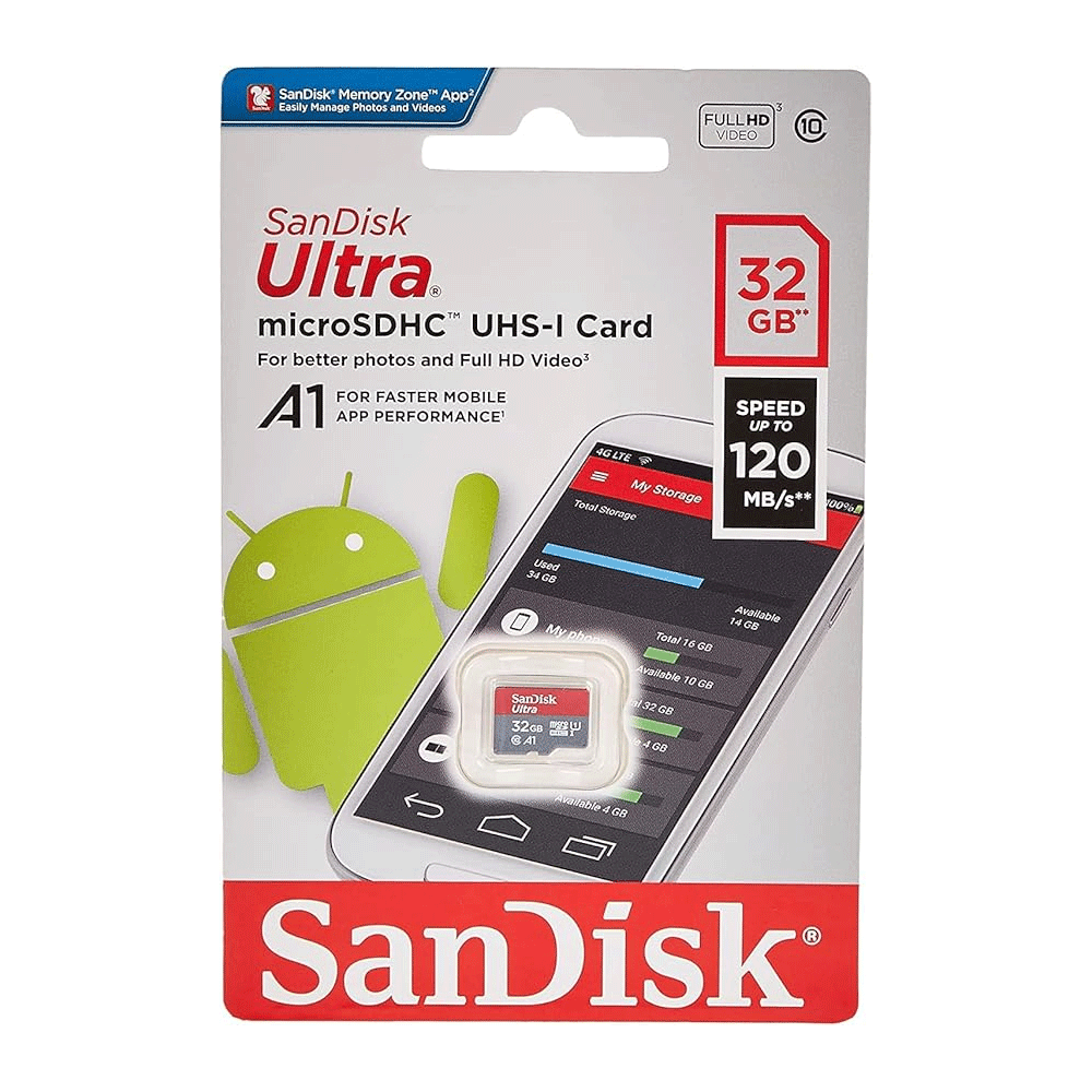 SanDisk Ultra 32GB Class 10 microSD Memory Card