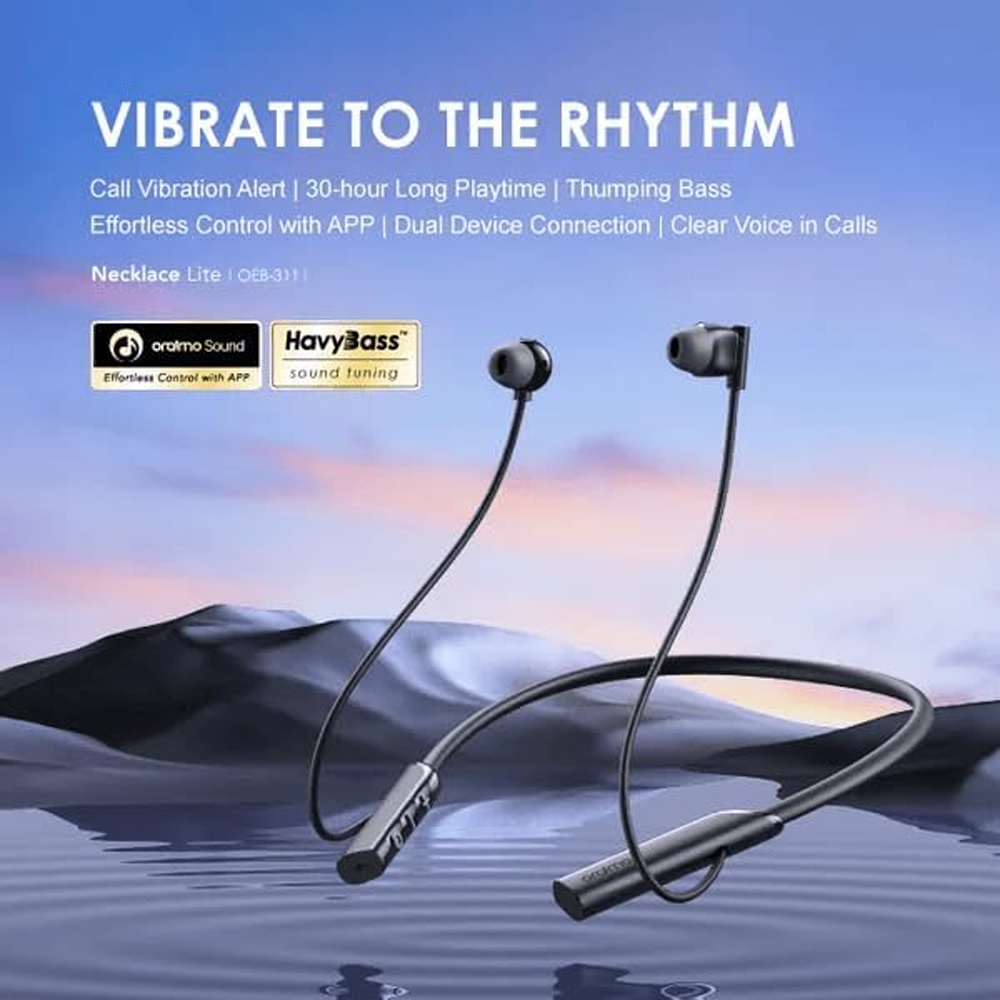 Oraimo Necklace Lite OEB-311 Bluetooth Earphone - Black