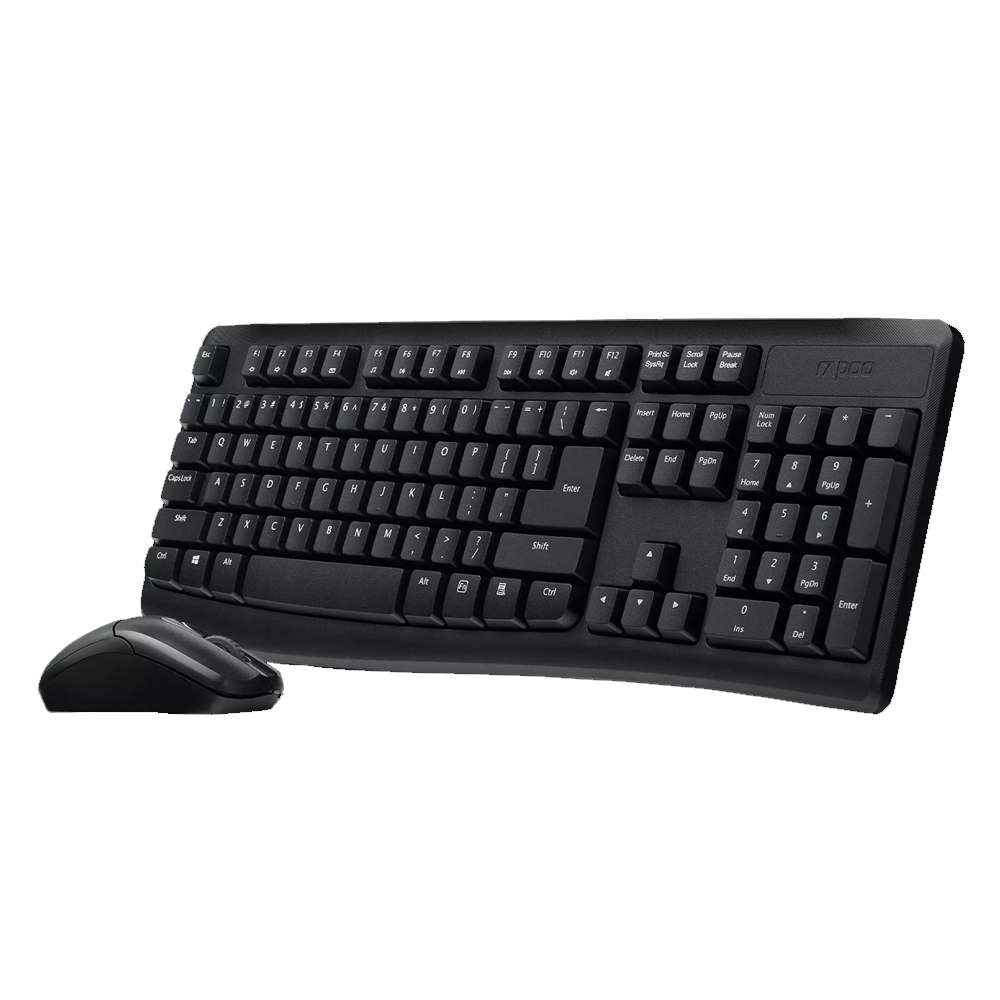 Rapoo X1800Pro Wireless Keyboard + Mouse Combo - Black