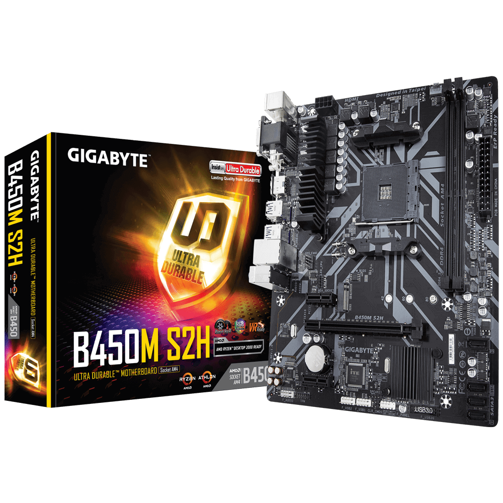 MotherBoard AMD Gigabyte B450M S2H (AM4)