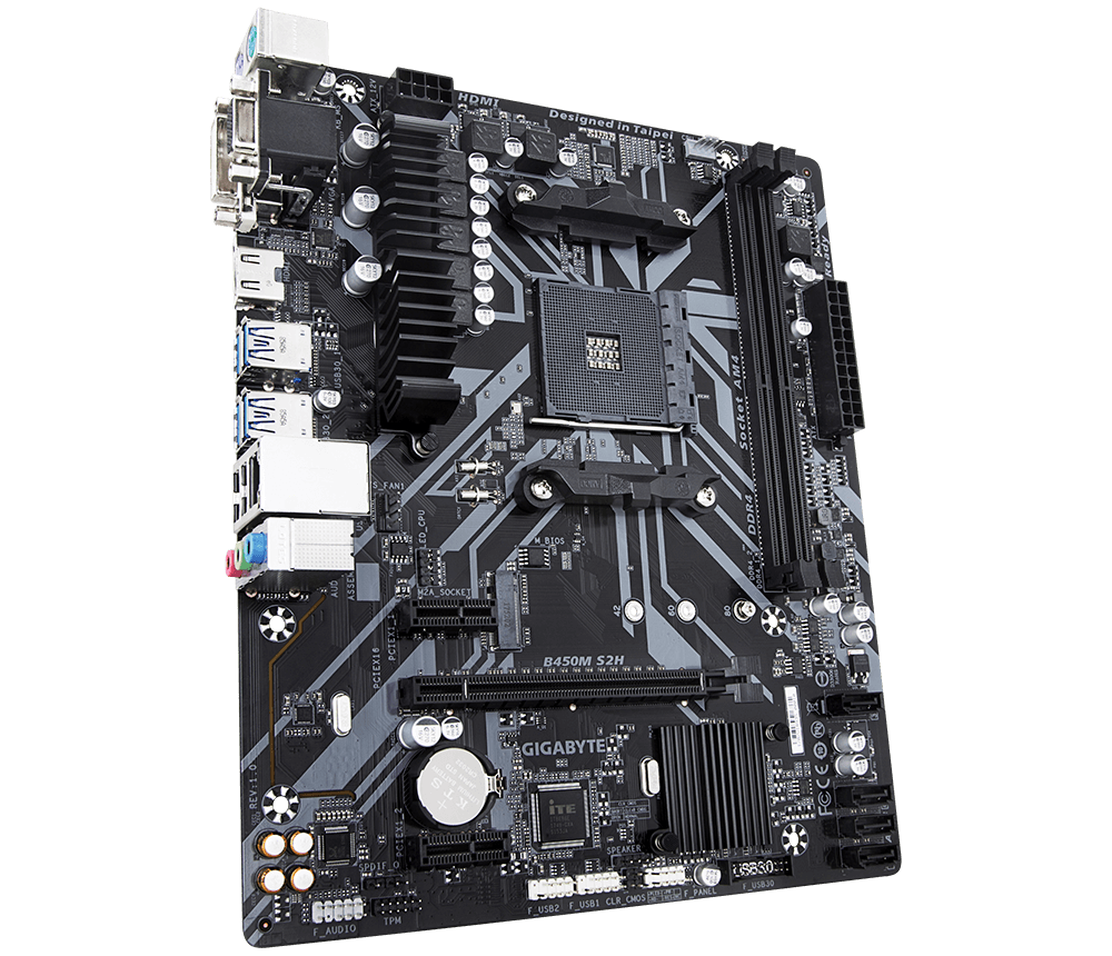 MotherBoard AMD Gigabyte B450M S2H (AM4)