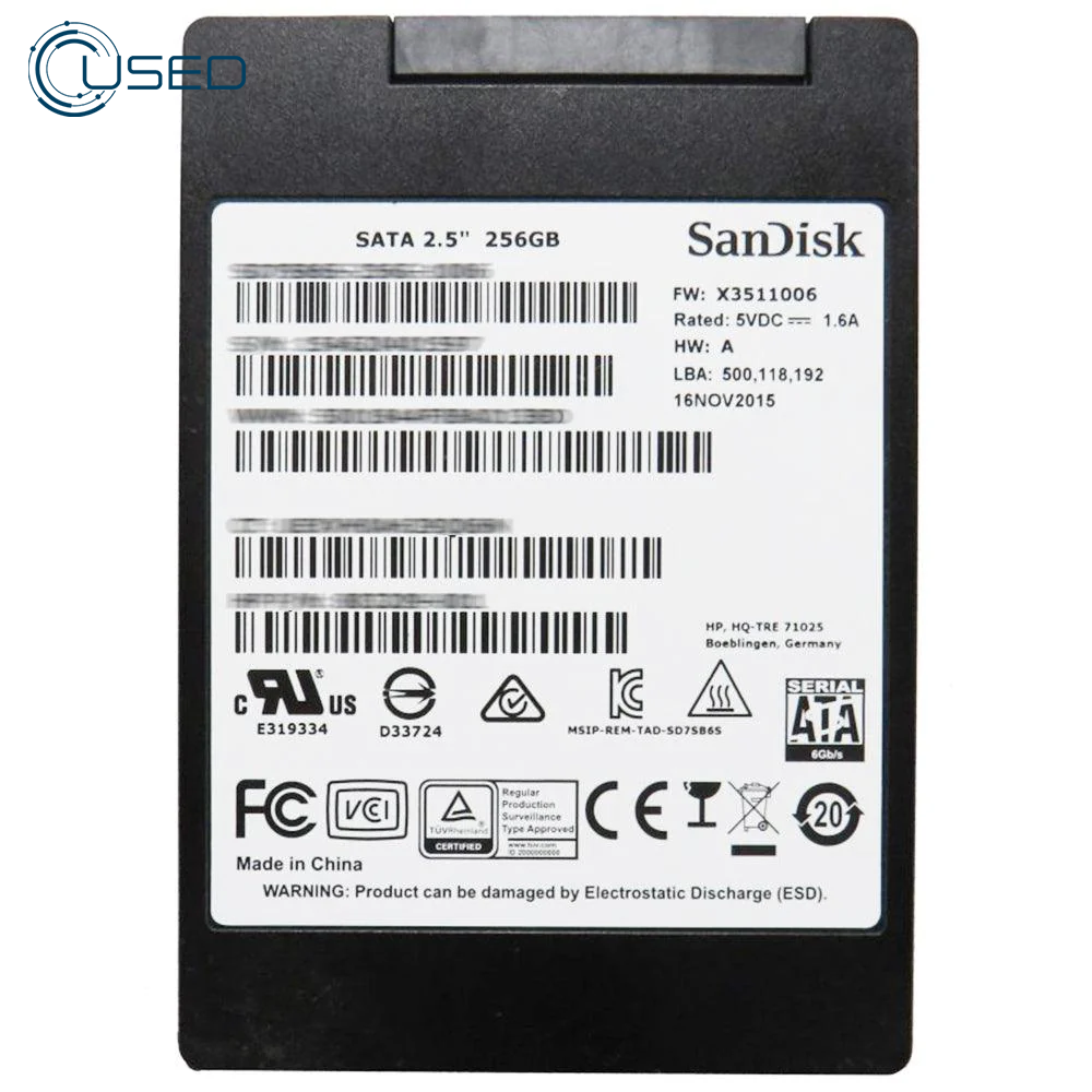 SanDisk 256GB 2.5 Inch SATA SSD (Original Used)