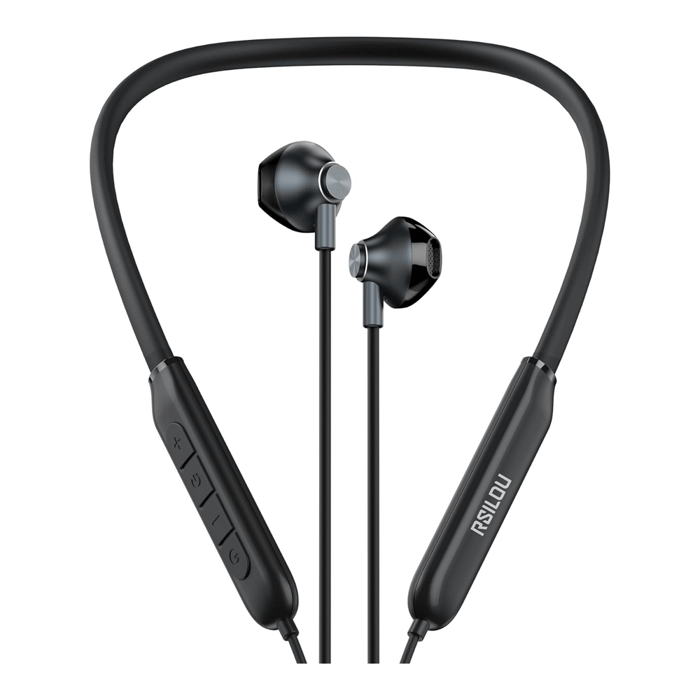 Rsilou R3013-001 Neckband Bluetooth Earphone - Black