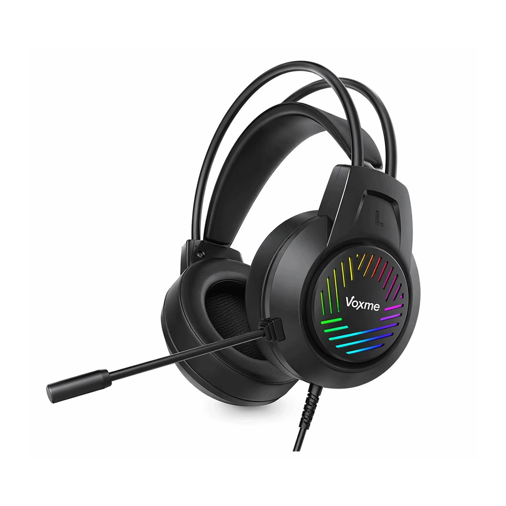 Voxme M20 Wired LED Light Gaming Headphone (USB) - Black