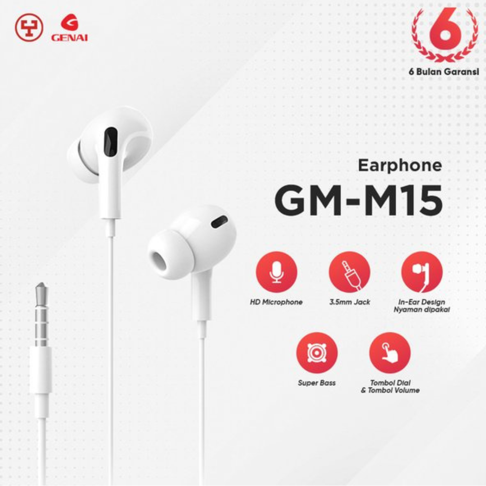 Earphone Wired Genai Gm-M15 (3.5Mm)