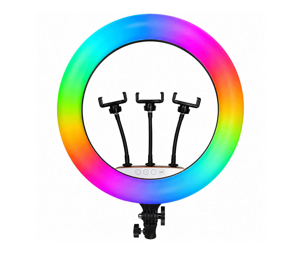 MJ-45 18-Inch RGB Ring Light with Phone Holder