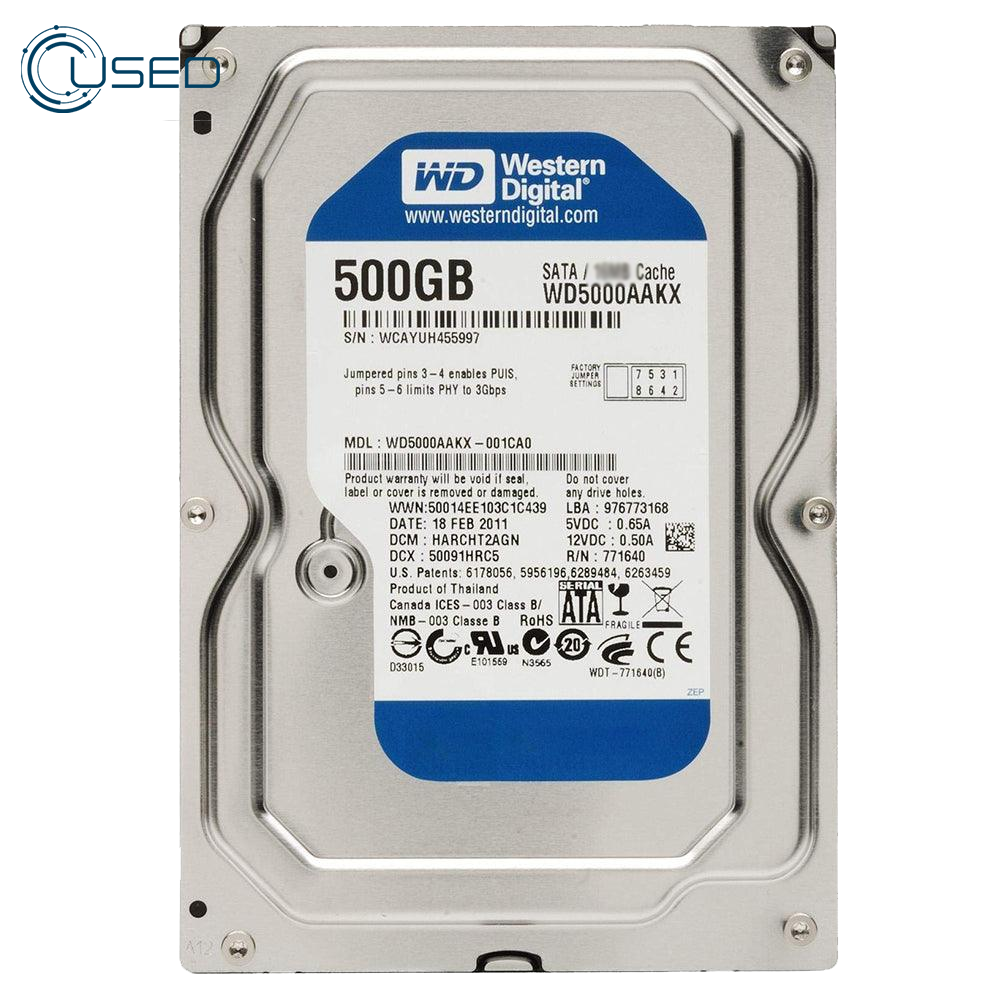 Western Digital 500GB 3.5 Inch Internal HDD (Original Used)