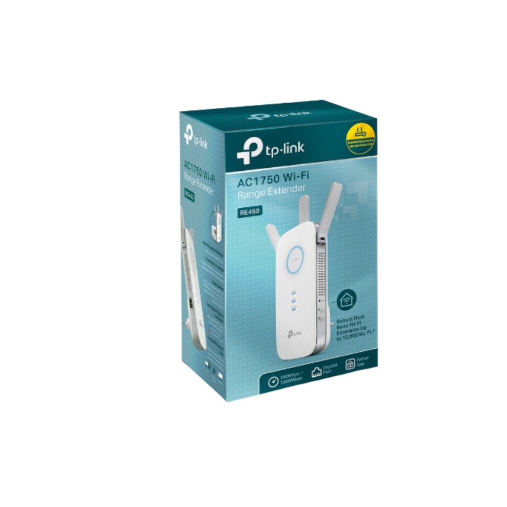 TP-Link RE450 AC1750 Dual Band 1750Mbps Mesh Wi-Fi Range Extender (1 Port - 3 Antenna)