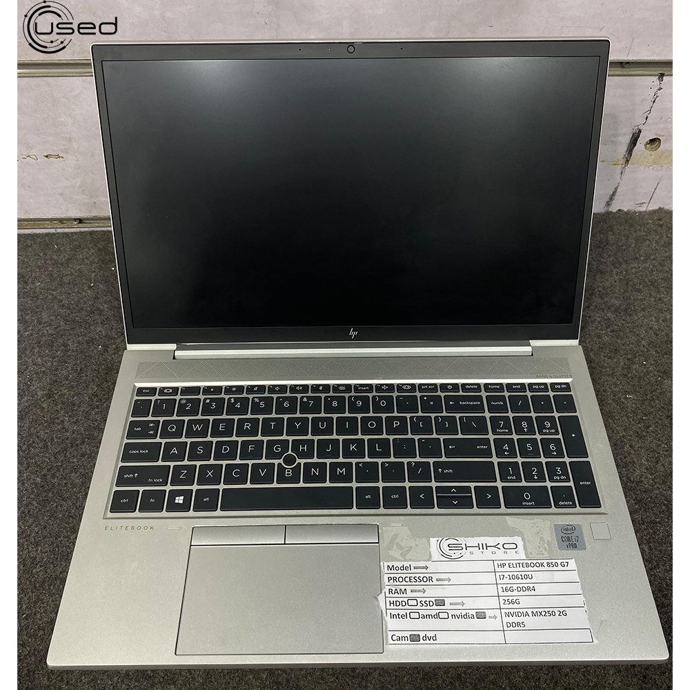 Laptop Used HP EliteBook 850 G7 (I7/10610U - 16G DDR4 - 256G SSD - Nvidia MX250 2G DDR5 - Cam - 15.6 Inch)