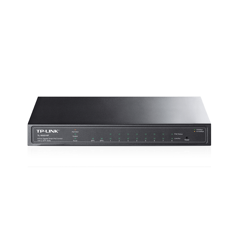 TP-Link TL-SG2210P 10-Port (8 Port PoE+ - 2 Port SFP) 10/100/1000Mbps Gigabit Smart Switch