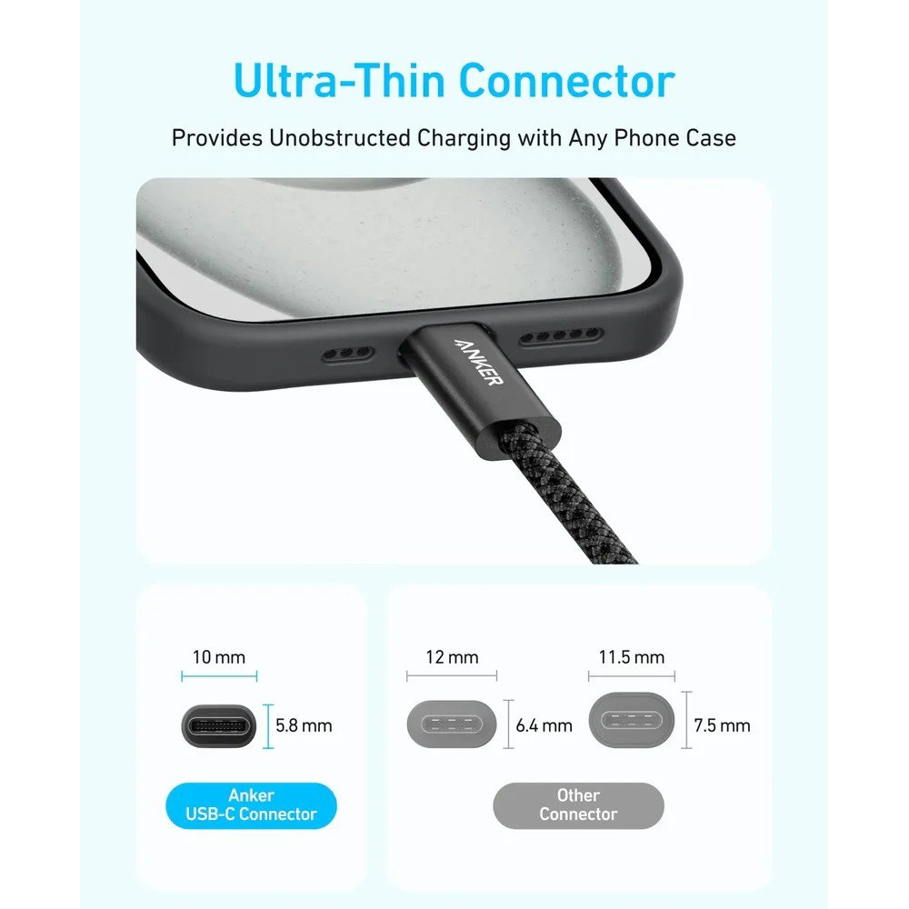 Anker Zolo A8060H12 Type-C to Type-C 240W Cable 1.8m - Black