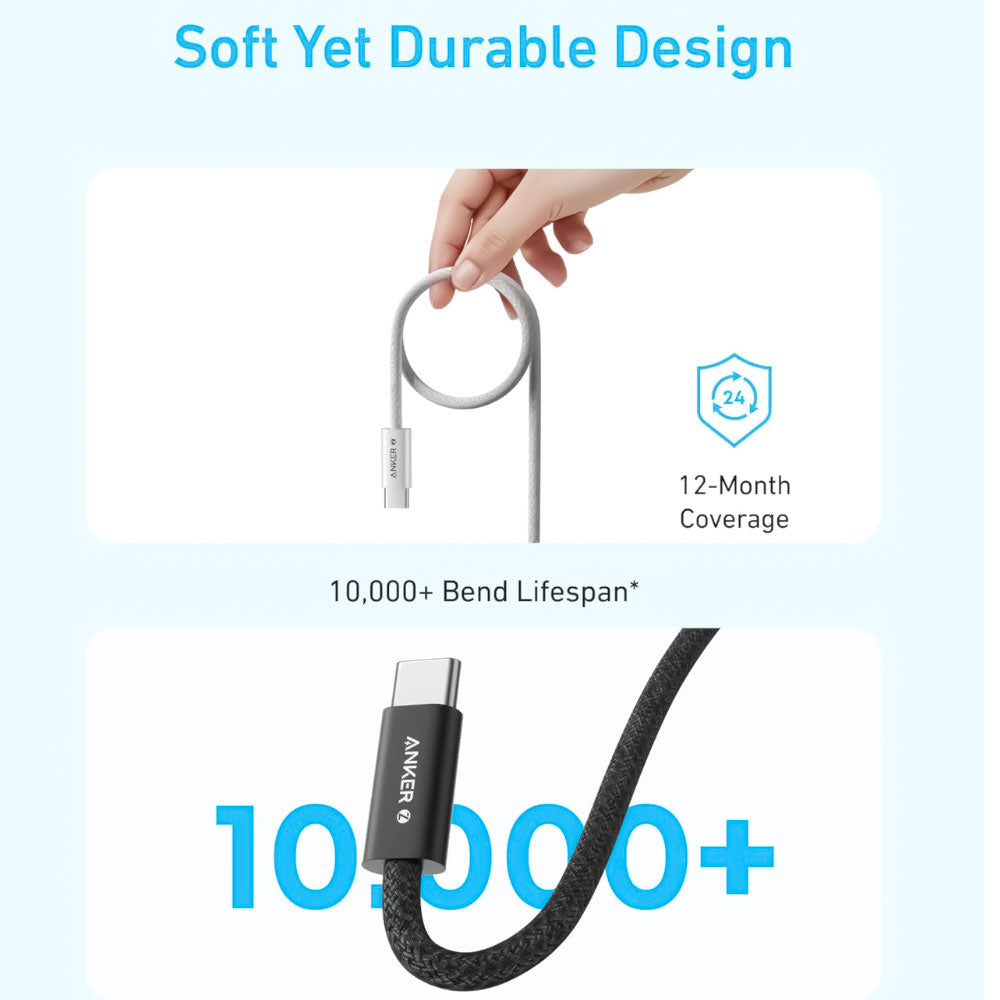 Anker Zolo A8060H12 Type-C to Type-C 240W Cable 1.8m - Black