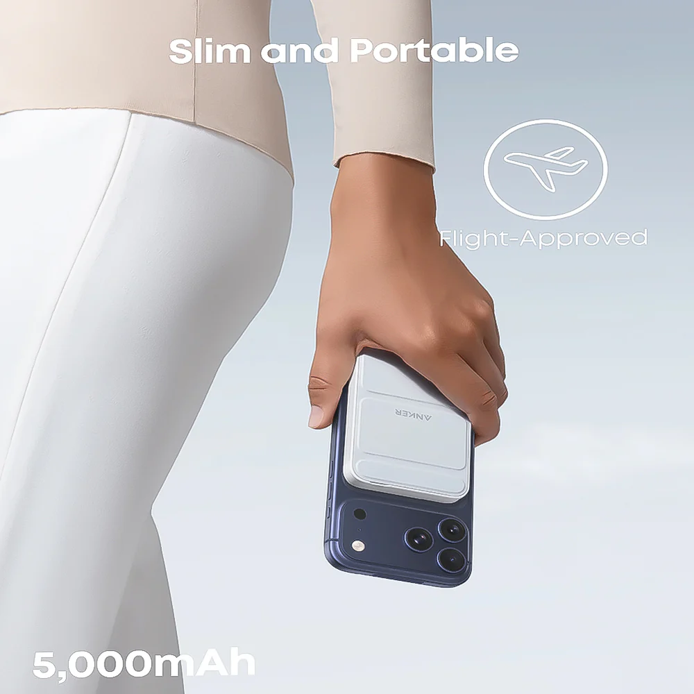 Anker 622 A1614H13 MagGo 12W Magnetic Wireless Power Bank 5000mAh - White