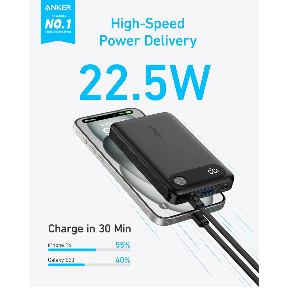 Anker Powerful A1257H21 Power Bank 10000mAh - White