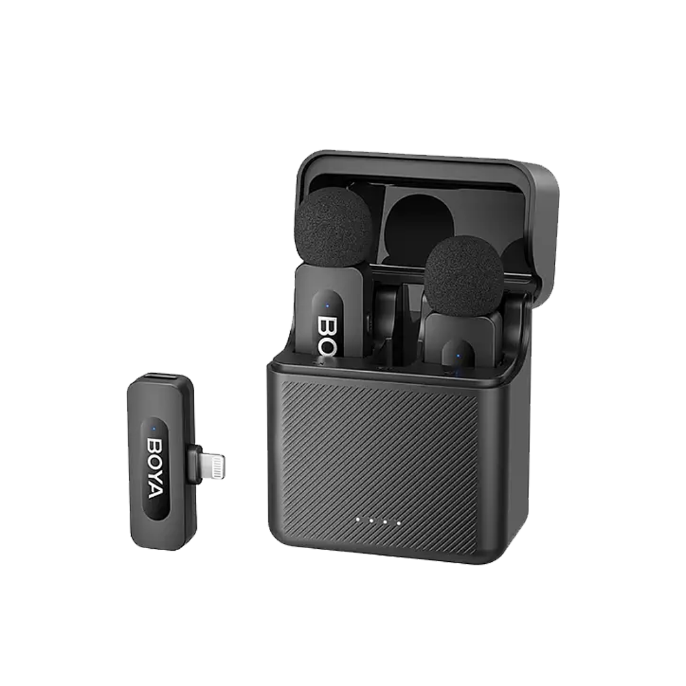 Boya BY-V3 2.4 GHz Dual Lightning Wireless Microphone With Charging Case