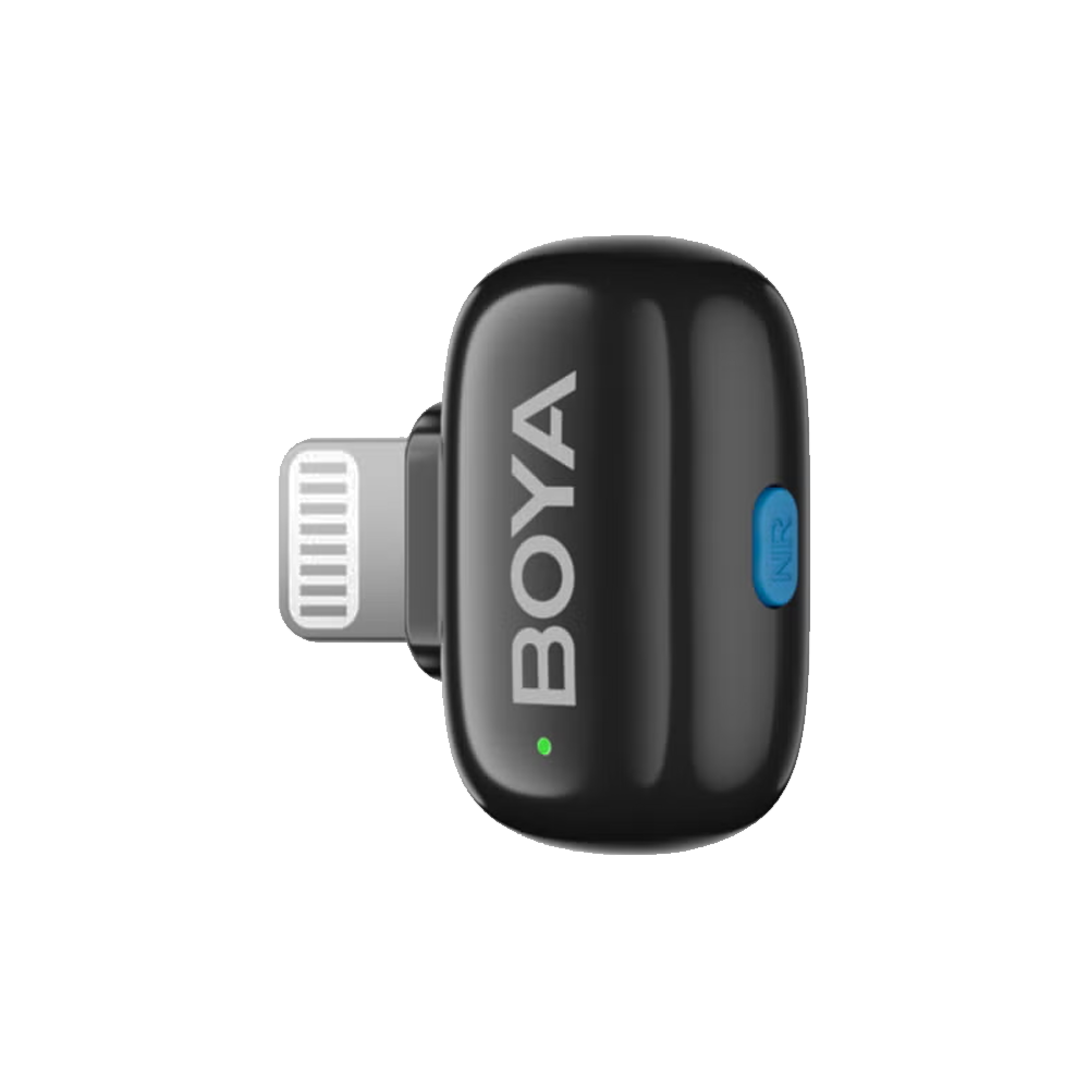 Boya Mini-01 (Lightning + Type-C) 2.4GHz Dual Channel Wireless Microphone - Black