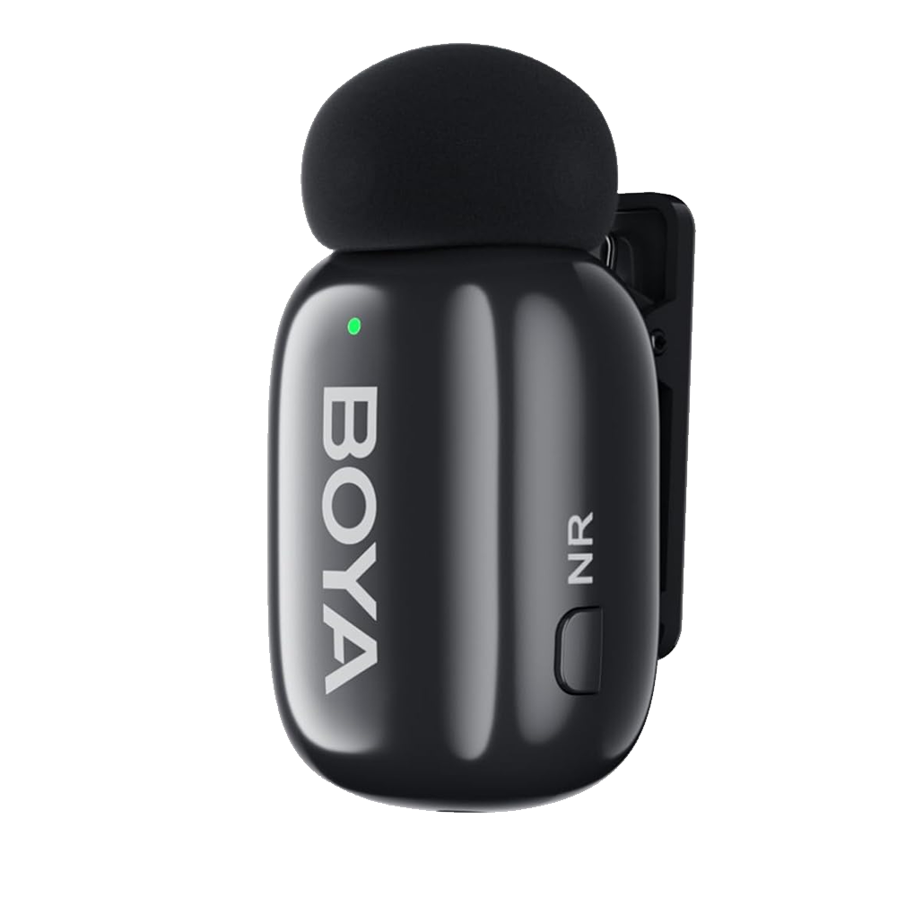 Boya Mini-01 (Lightning + Type-C) 2.4GHz Dual Channel Wireless Microphone - Black