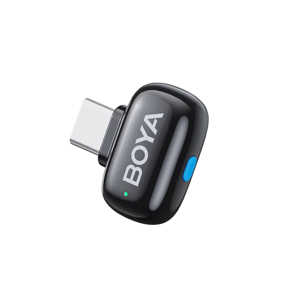Boya Mini-01 (Lightning + Type-C) 2.4GHz Dual Channel Wireless Microphone - Black