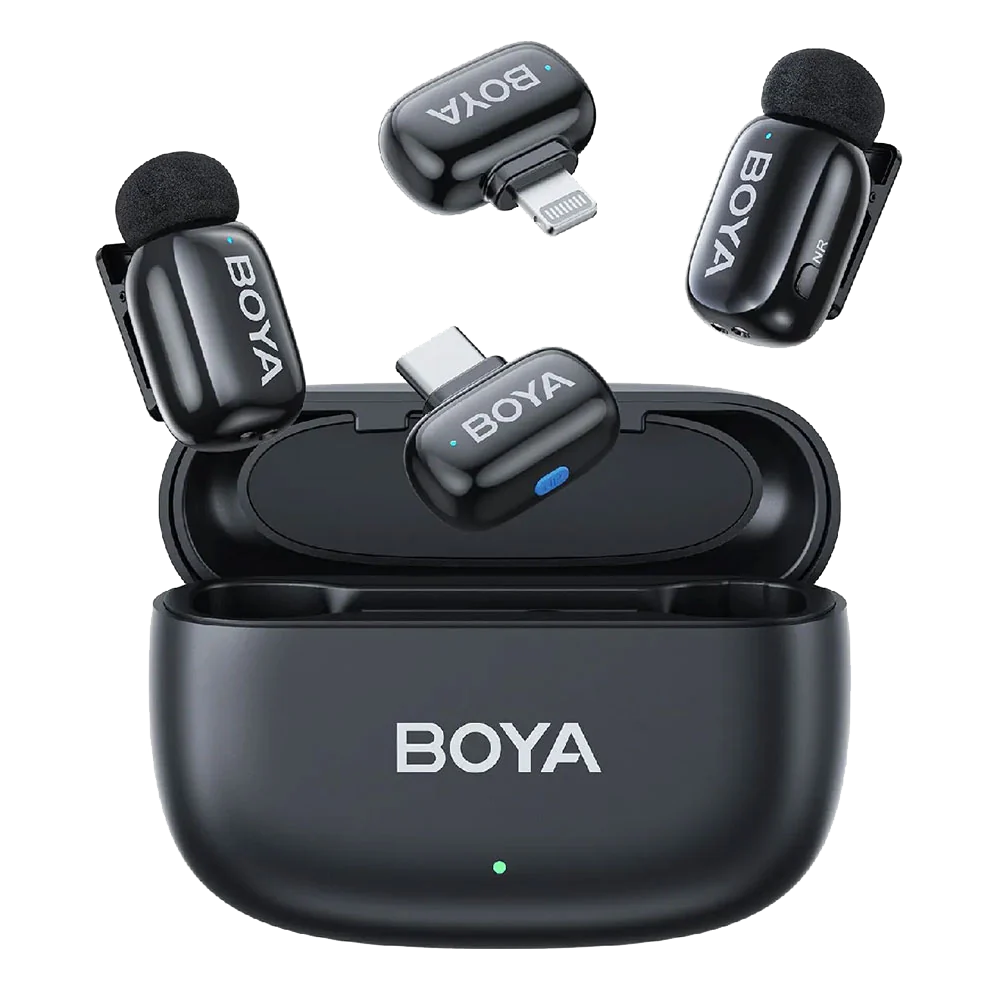 Boya mini-12 2.4 GHz Dual (Lightning & Typ-C) Wireless Microphone With Charging Case