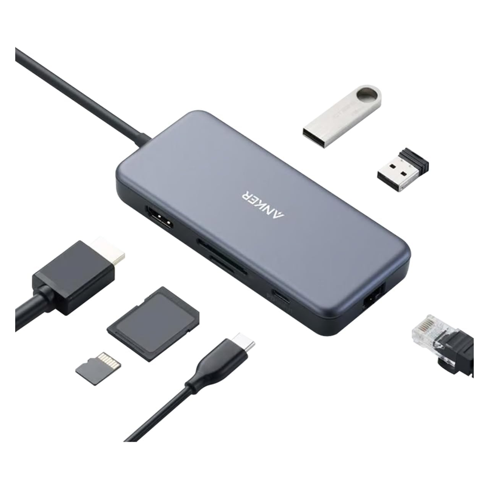 CONVERT TYPE-C TO (HDMI - USB 2.0 - RJ45) ANKER 7-IN-1 A8352HA1