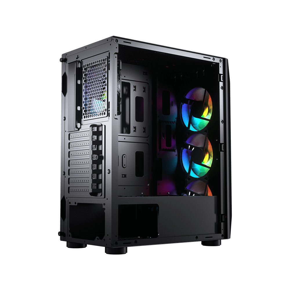 Cougar MX410 RGB Gaming Mid Tower Case + Cougar VTC 80Plus 500W Power Supply