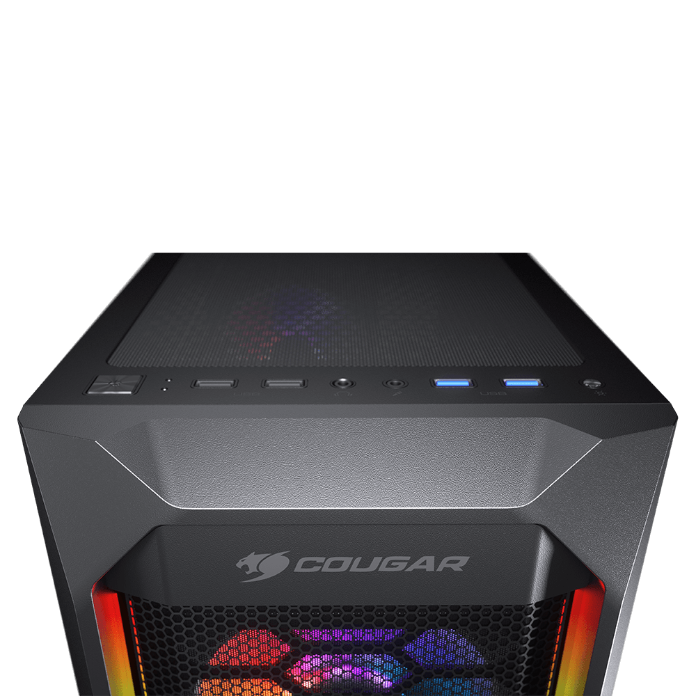 Cougar MX410 RGB Gaming Mid Tower Case + Cougar VTC 80Plus 500W Power Supply