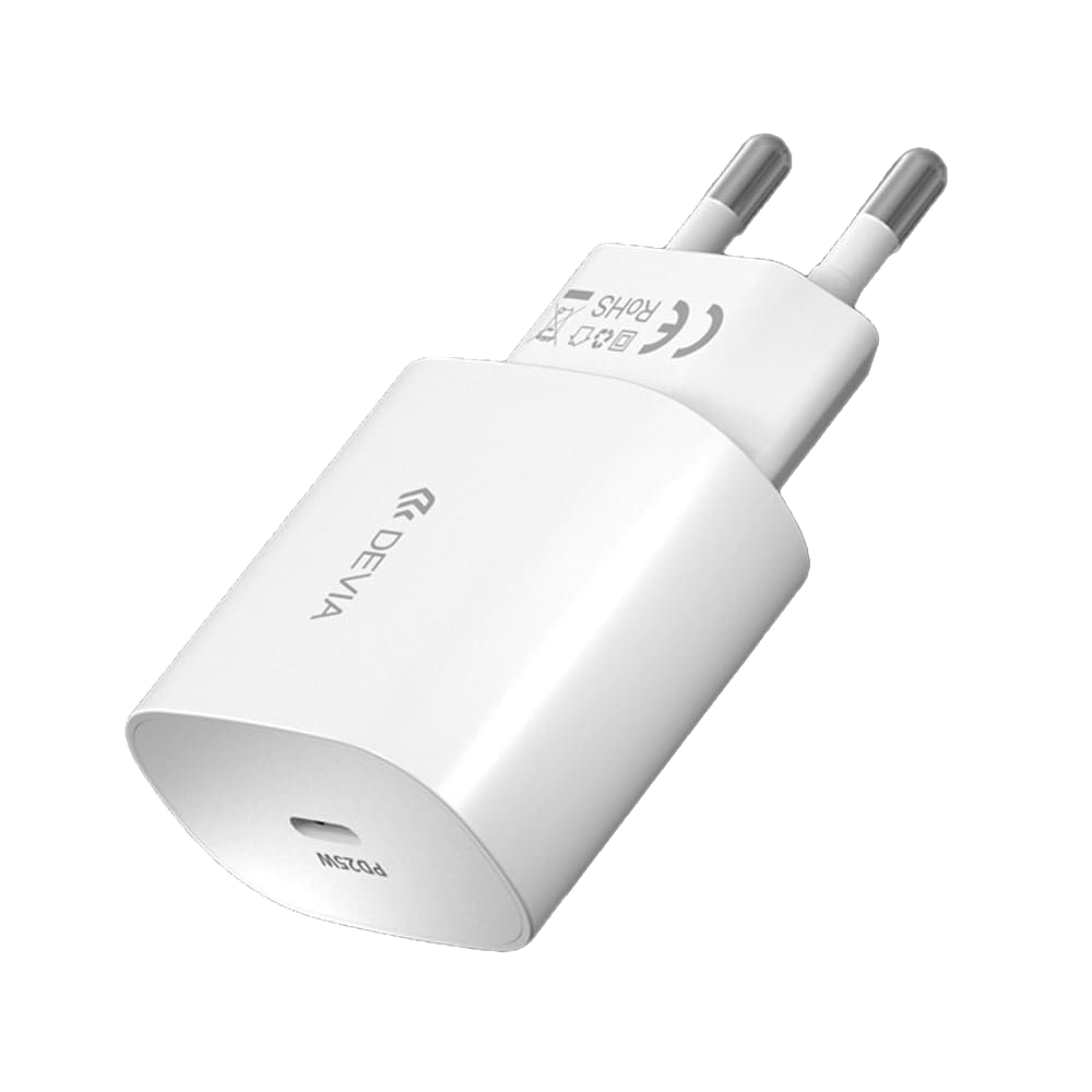 Devia RLC-383 MP716 Smart Series 25W Quick Charger With Type-C to Type-C Cable 1.20m - White