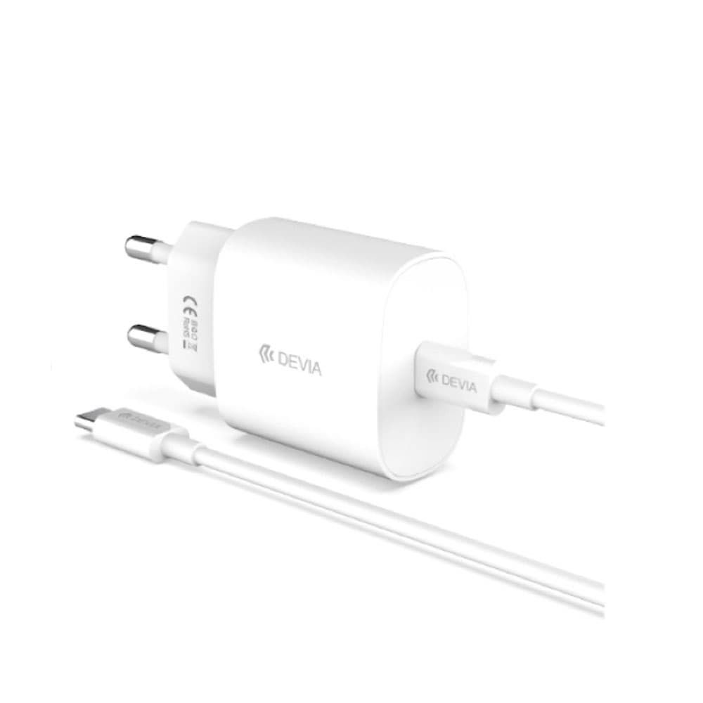 Devia RLC-383 MP716 Smart Series 25W Quick Charger With Type-C to Type-C Cable 1.20m - White