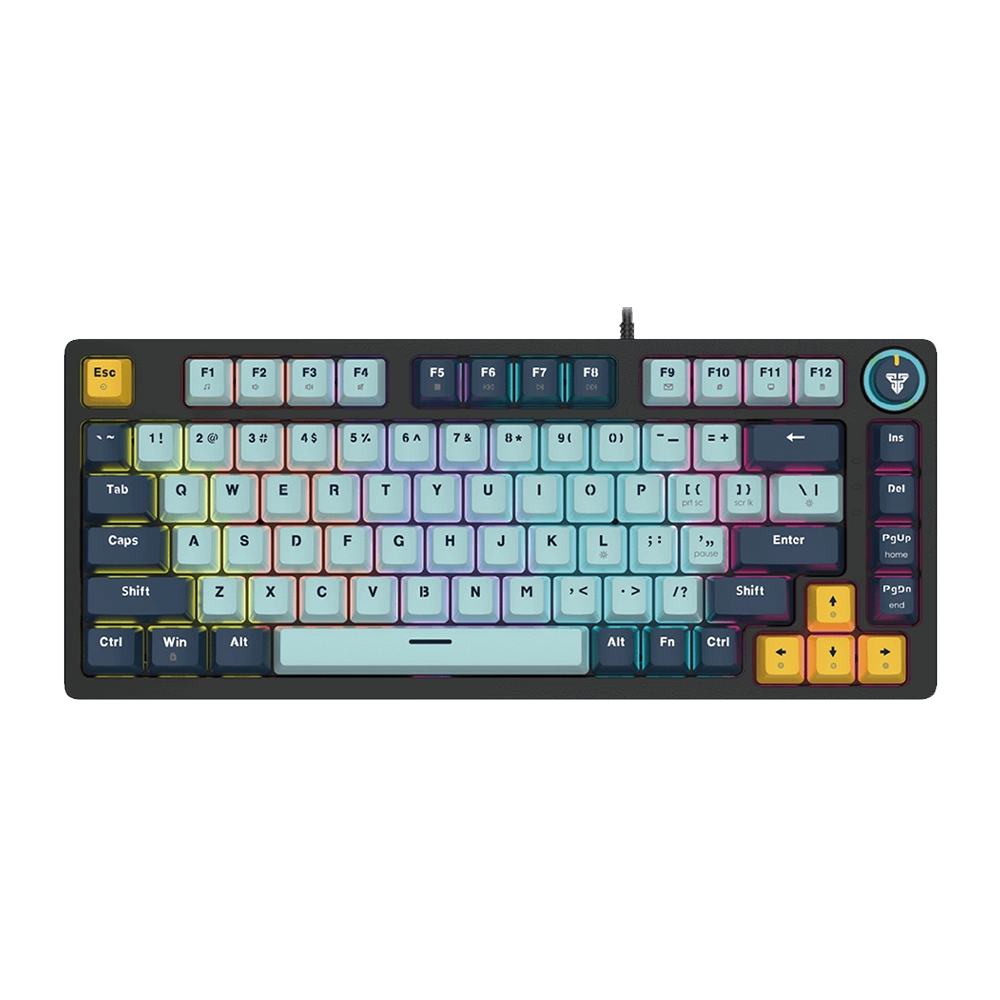 Fantech ATOM 81 MK875v2 Wired Mechanical Gaming Keyboard (Blue Switch) - Sky Blue