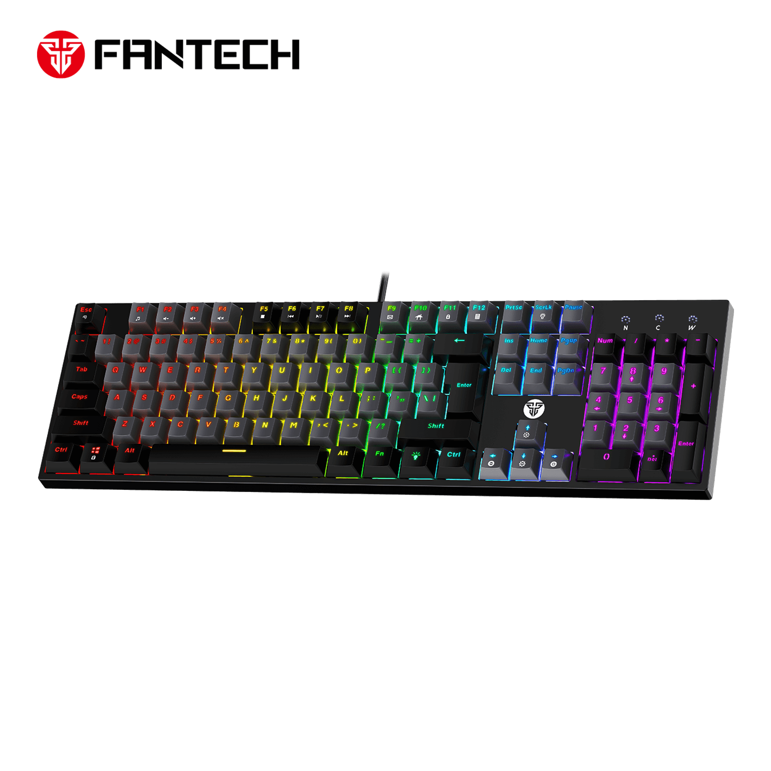 Fantech ATOM 104 MK886v2 Wired Mechanical Gaming Keyboard (Blue Switch) - Grey
