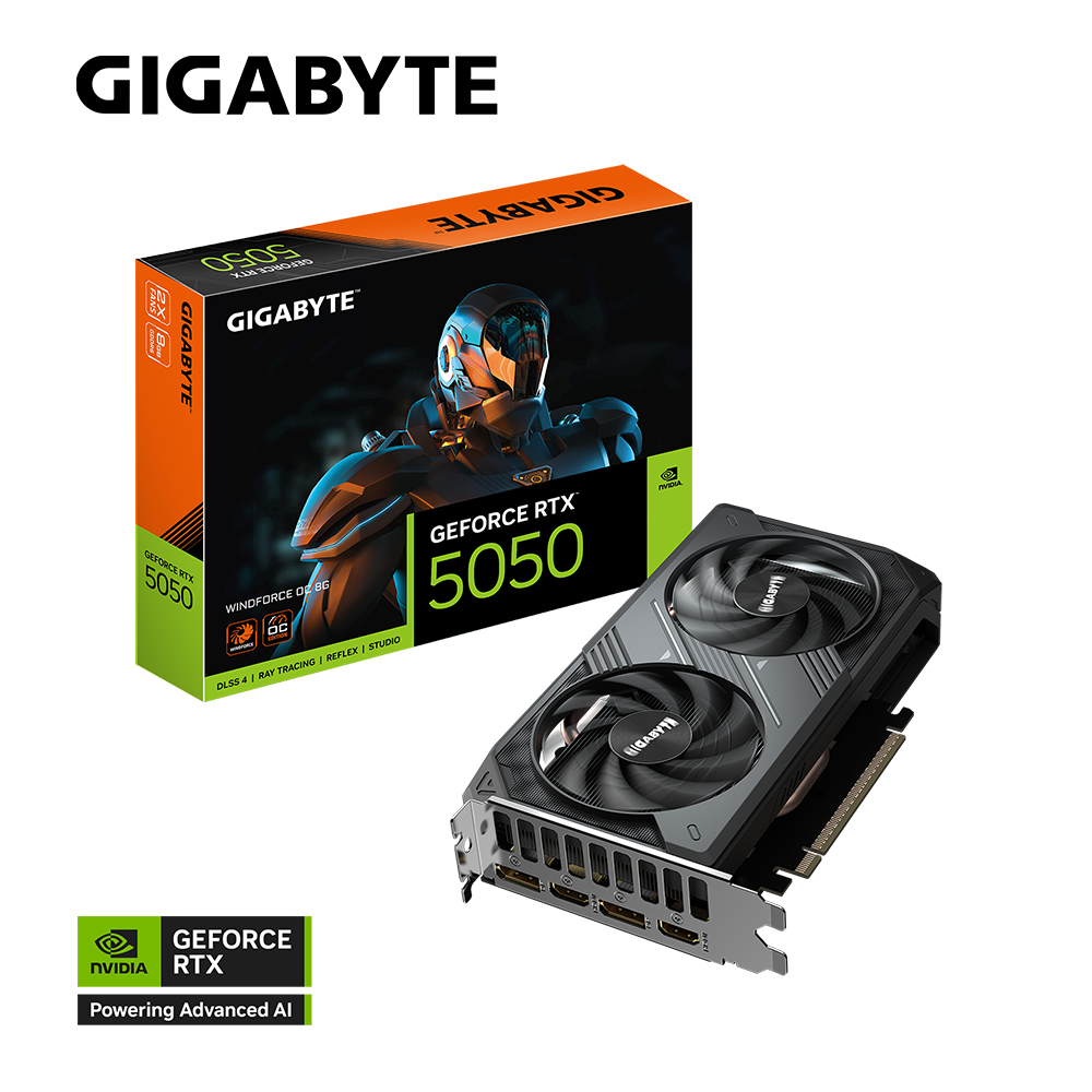 Gigabyte GeForce RTX 5050 WINDFORCE OC 8GB GDDR6 Graphics Card