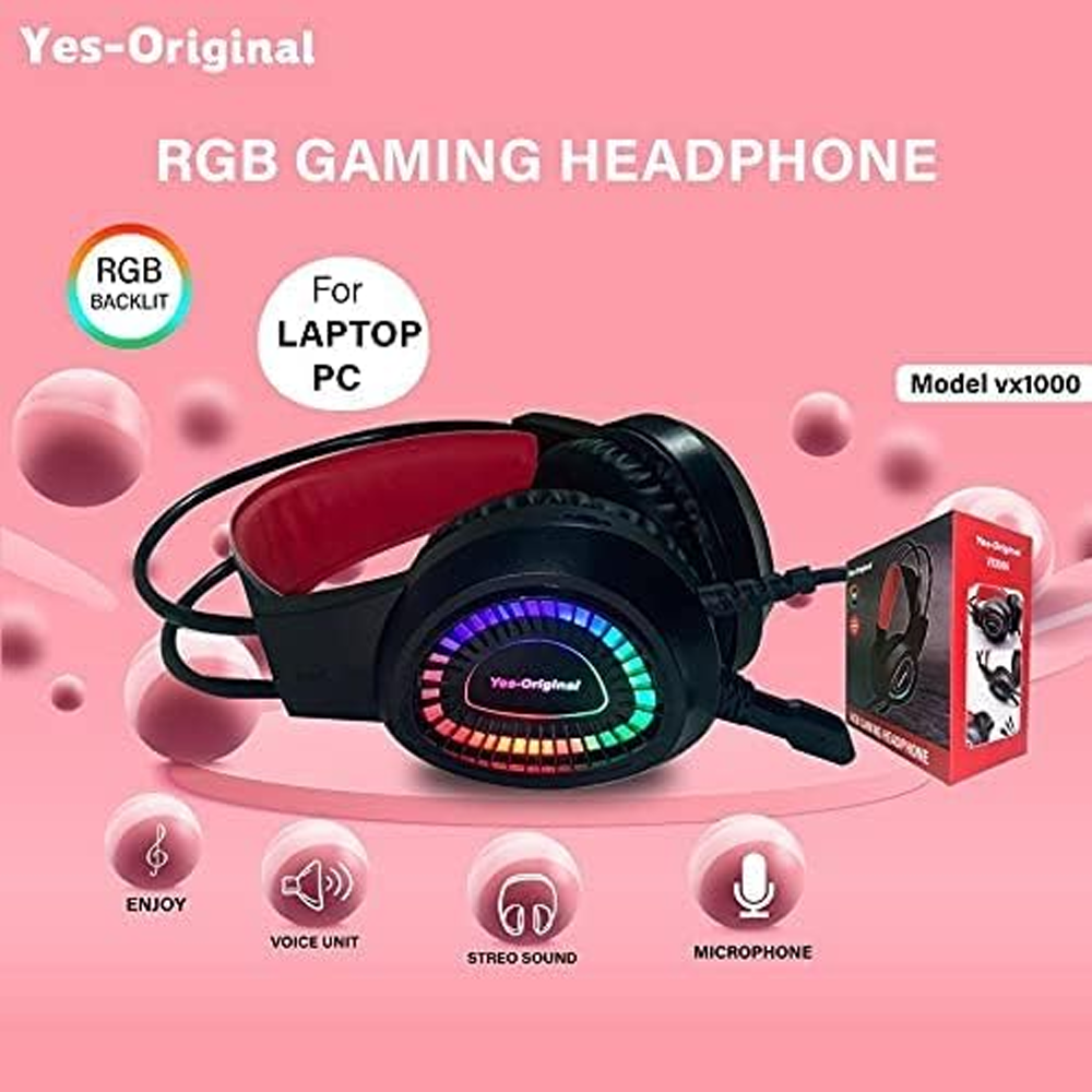 Headphone Wired Yes-Original VX1000 (Two Socket + USB)