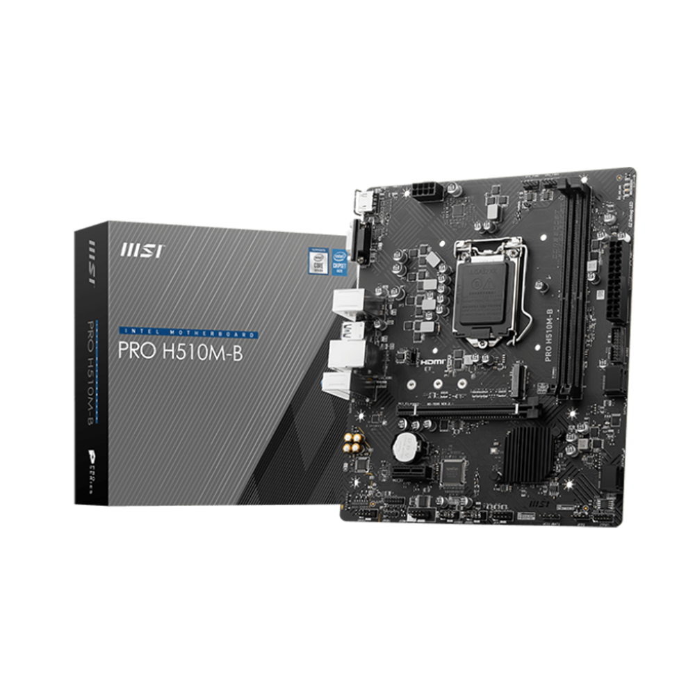 Motherboard Intel MSI Pro H510M-B (LGA1200) + CPU Intel Core I3-10105F Tray (LGA1200)