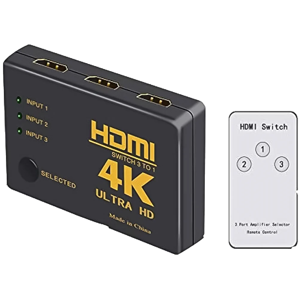 Switch HDMI 3 Port Zero + Remote