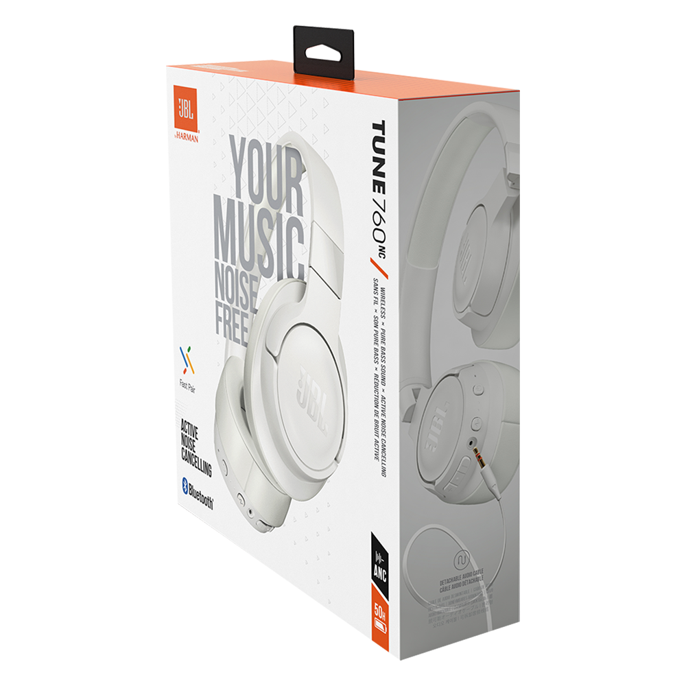 Headphone Bluetooth JBL Tune 760Nc - White