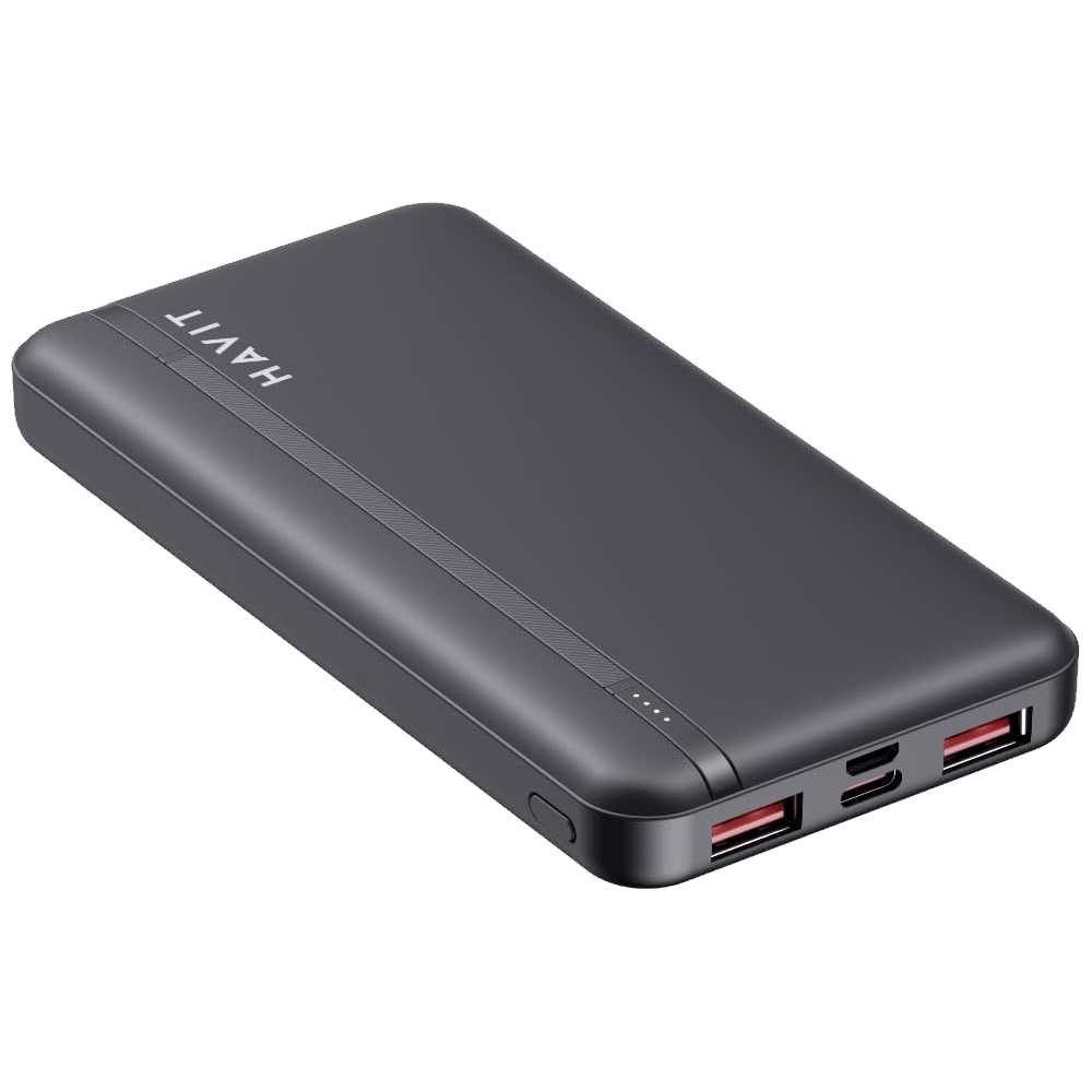 Havit PB90 2 USB + Micro + Type-C 22.5W Power Bank 10000mAh - Black