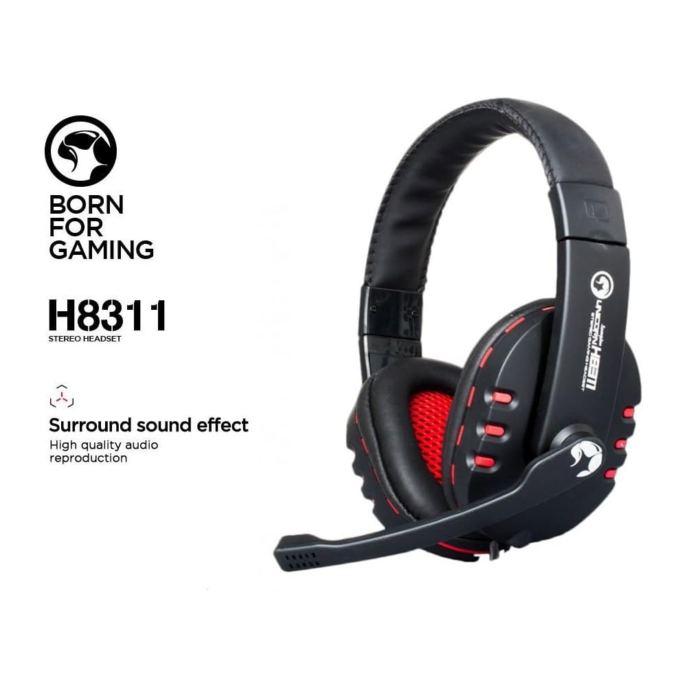 Headphone Wired Scorpion H8311 (Two Socket + USB)