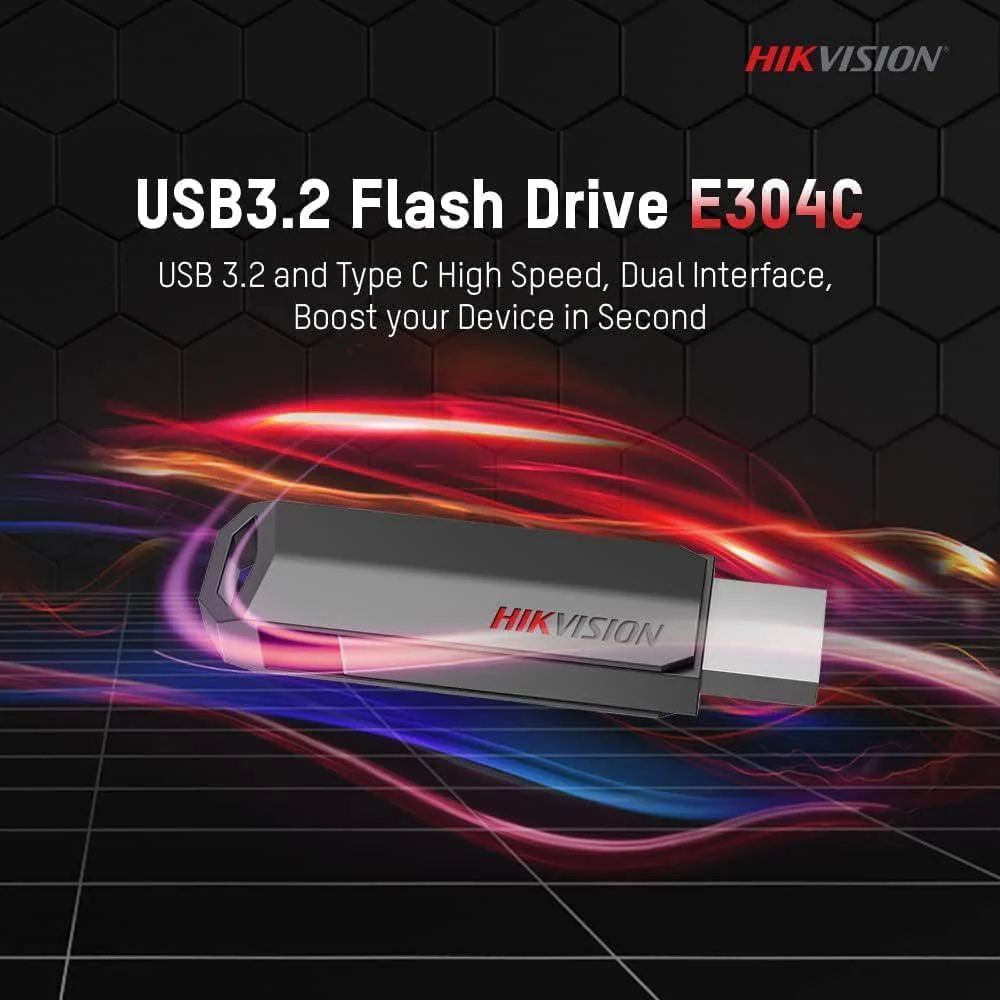 Hikvision E304C 128GB OTG Type-C & USB 3.2 Flash Memory