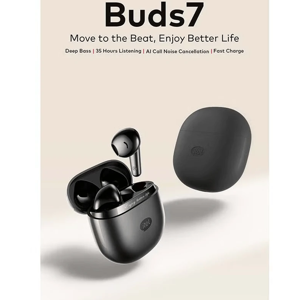 Itel Buds 7 Wireless Earbuds - Black