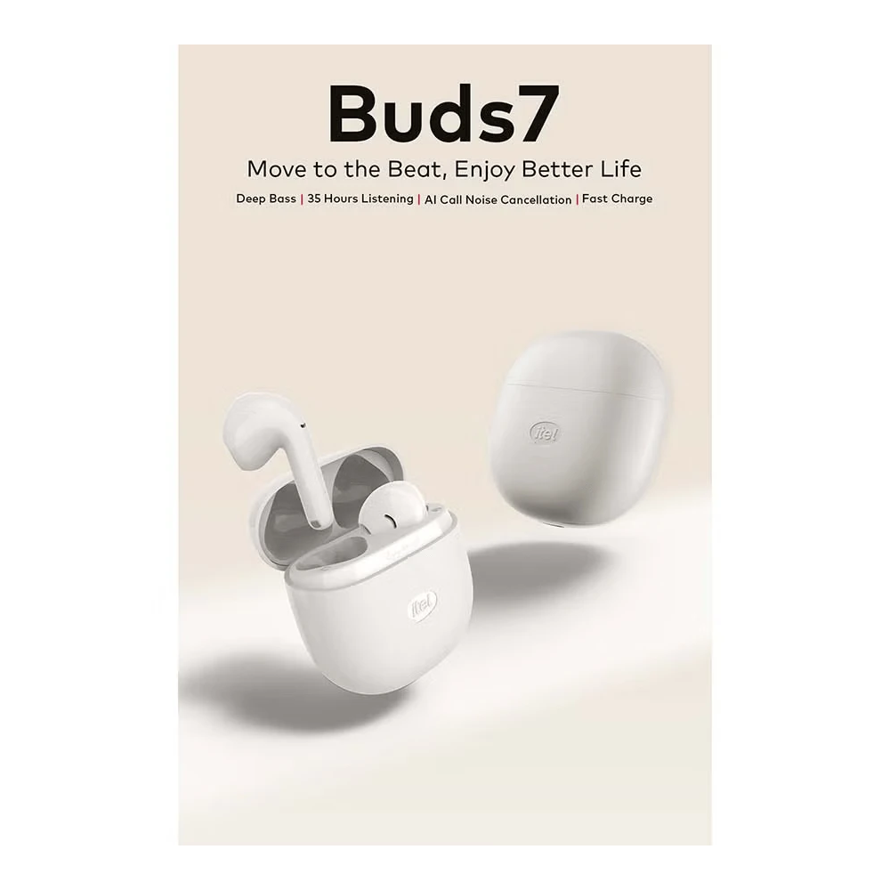 Itel Buds 7 Wireless Earbuds - White