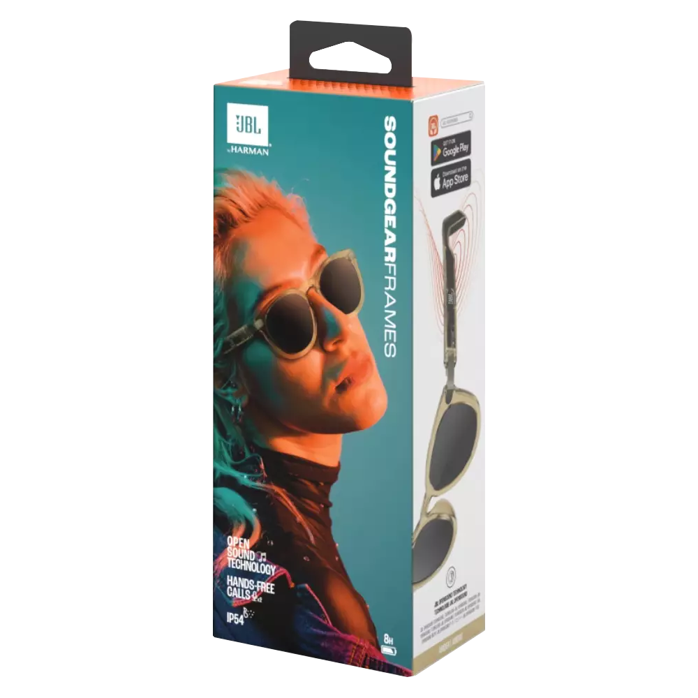 JBL Soundgear Frames Round Audio Glasses Amber1
