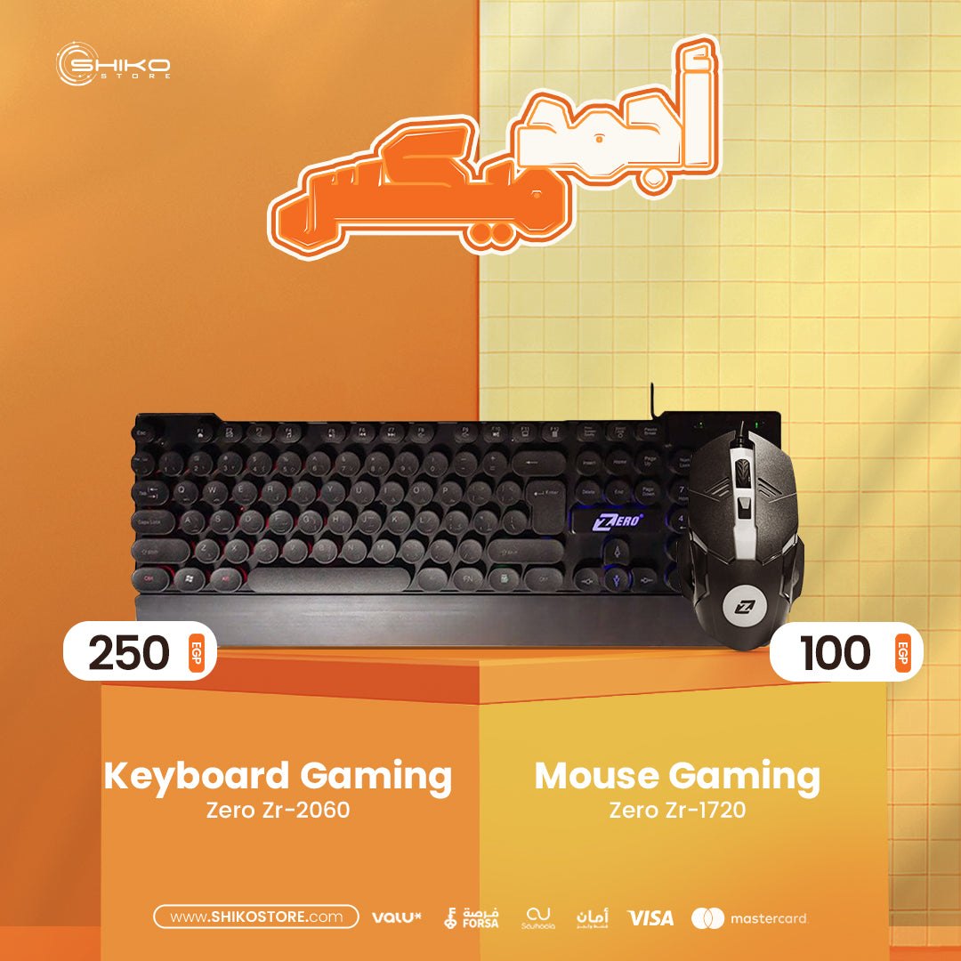 Mouse USB Gaming Zero Zr-1720+Keyboard USB Gaming Zero ZR-2060