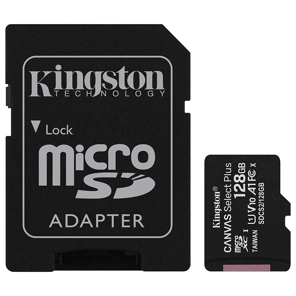 Kingston Canvas Select Plus 128GB Class 10 microSD Memory Card