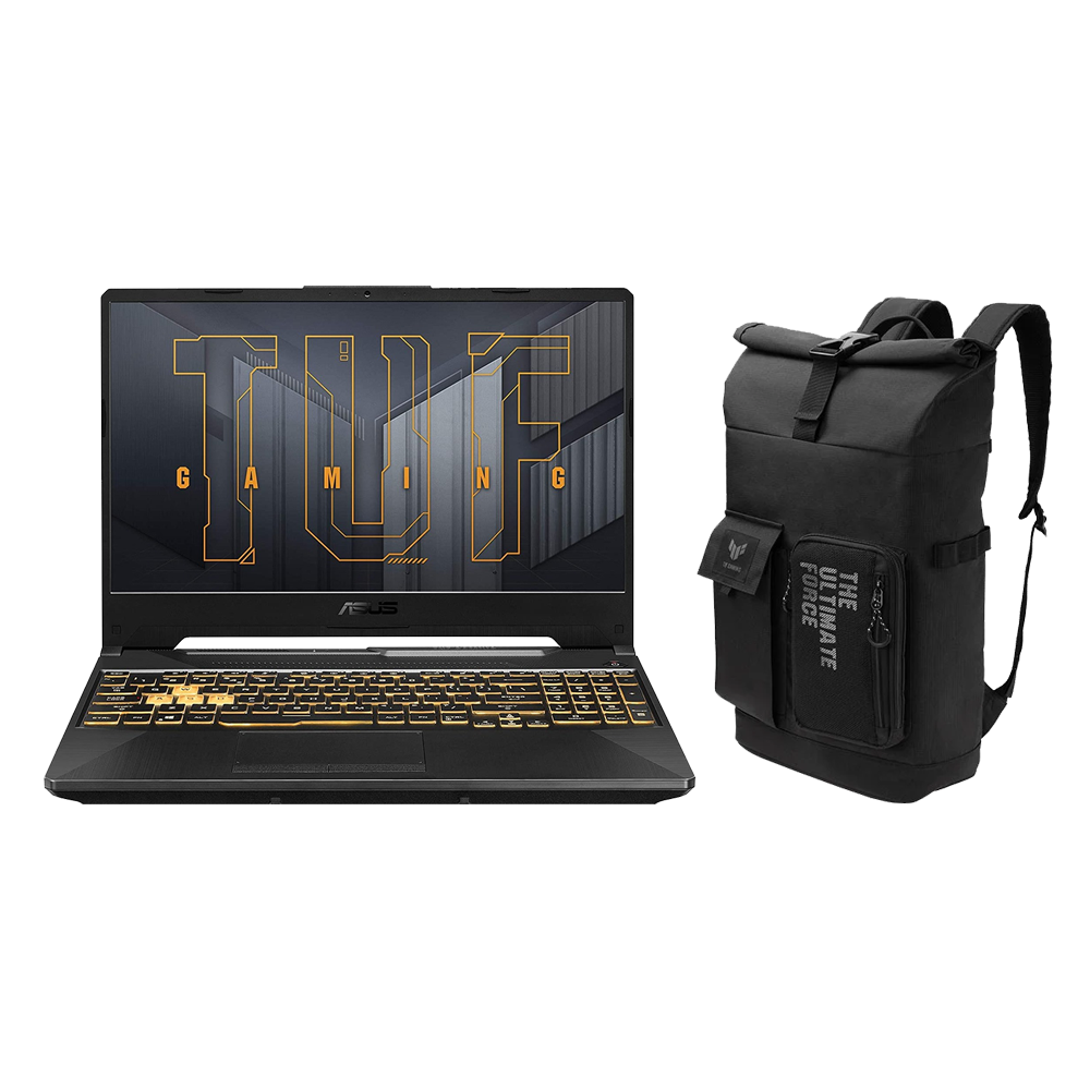 Laptop Asus TUF Gaming A15 FA507NU-LP007W (AMD Ryzen 5/7535HS - 8G DDR5 - 512G M.2 NVME - Nvidia RTX4050 6G DDR6 - 15.6 Inch FHD IPS 144Hz - Win11 - Backpack TUF Gaming VP4700) - Black