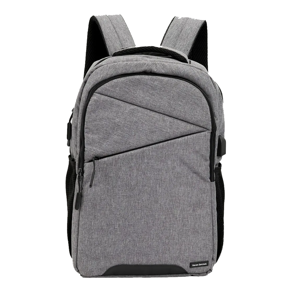 Haven Satchels B003 15.6 Inch Laptop Backpack - Gray