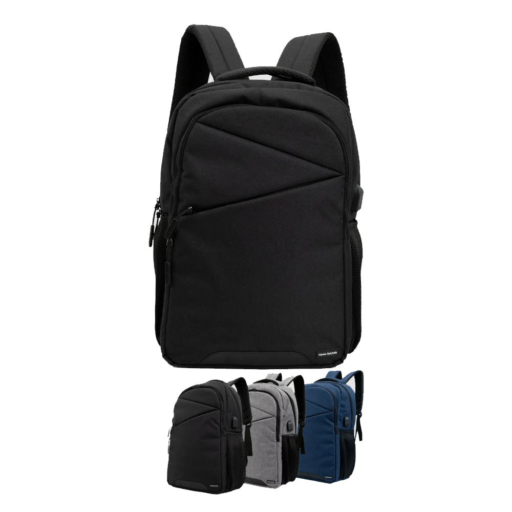 Haven Satchels B003 15.6 Inch Laptop Backpack - Blue