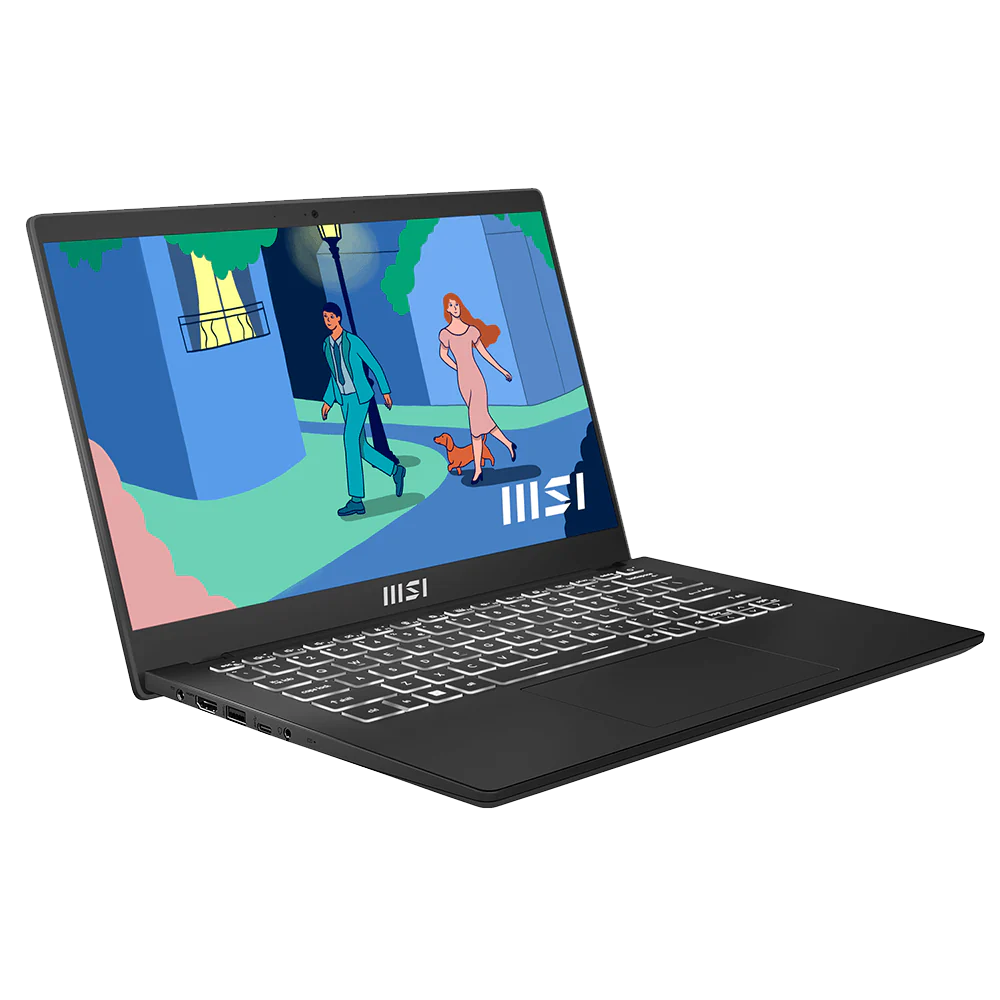 Laptop MSI Modern 14 C12MO-1075XEG (I3/1215U - 8G DDR4 - 256G M.2 NVMe - Intel Iris Xe Graphics - 14.0 INCH FHD IPS 60Hz) - Black