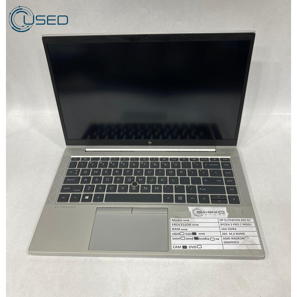 Laptop Used HP Elitebook 845 G7 (Ryzen 5 Pro/4650U - 16G DDR4 - 256G M.2 NVMe - AMD Radeon Graphics - Cam - 14.0 Inch)