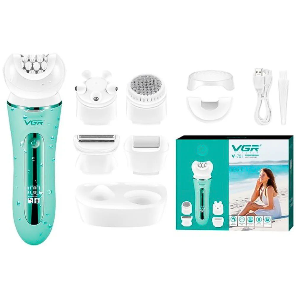 VGR V-751 5-in-1 Professional Lady Care Set - Green
