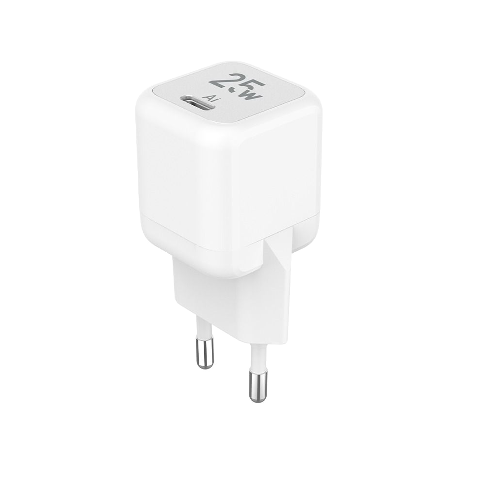 Lavvento MP535 Mini GaN 25W Charger With Type-C to Type-C Cable 1M - White